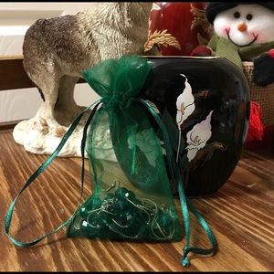 Emerald green rondelle bead jewelry set